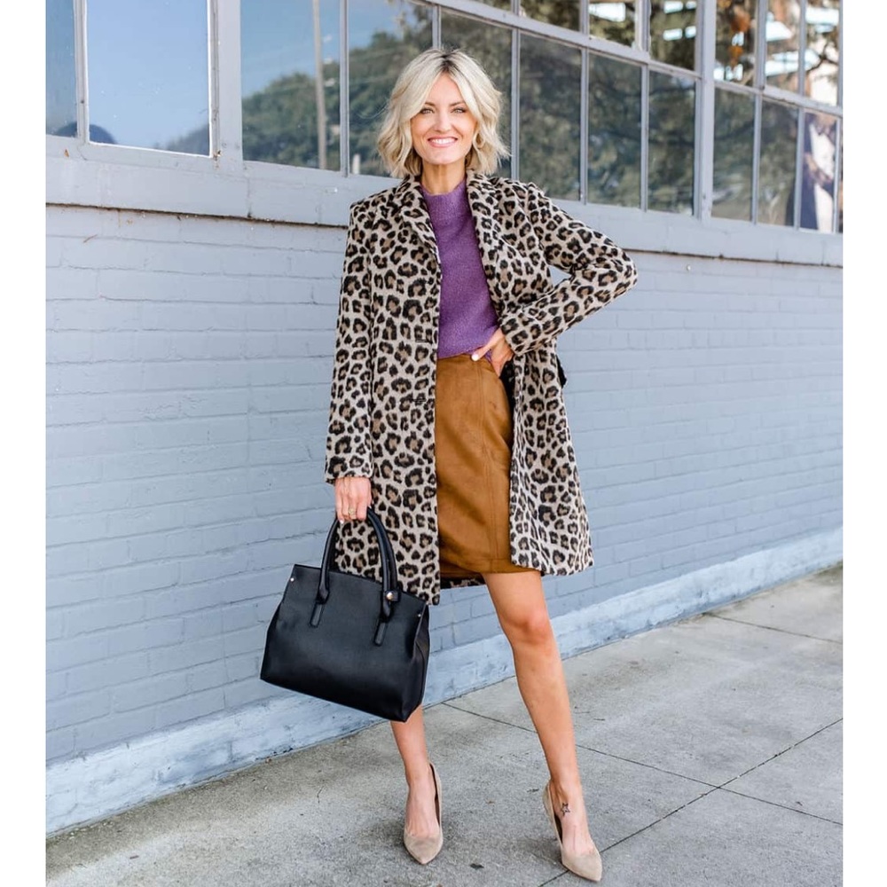 NWOT Ann Taylor leopard coat. Size medium petite